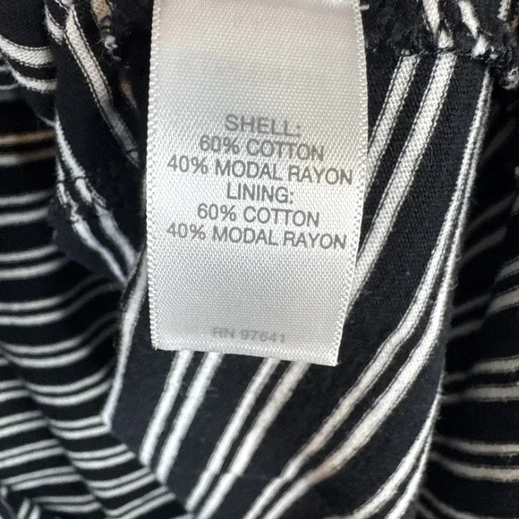 J. Jill Black Layered Striped Long Sleeve Top XL Womens Contrast Hem - Picture 6 of 8
